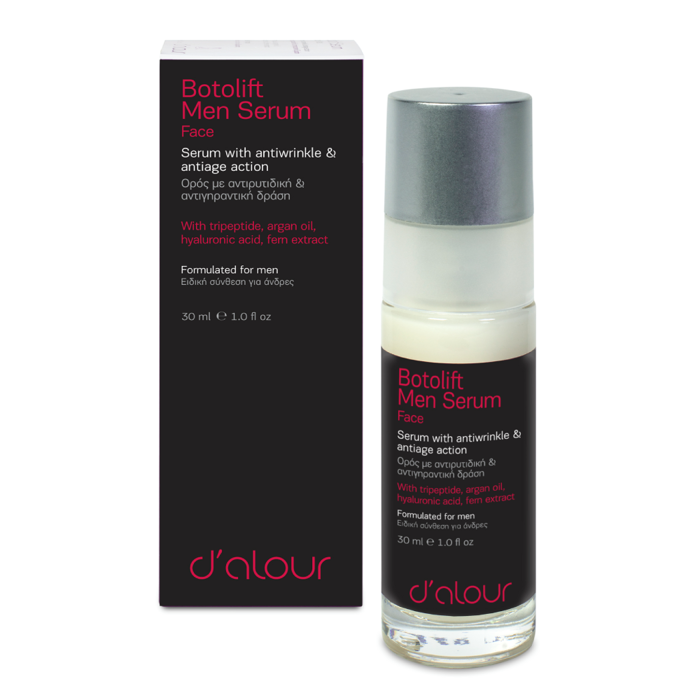 d’alour Botolift Men Serum Plousios Protoporiakos Oros Susfixis kai Lampsis ga Prosopo kai Laimo - Botox Efe 30 ml